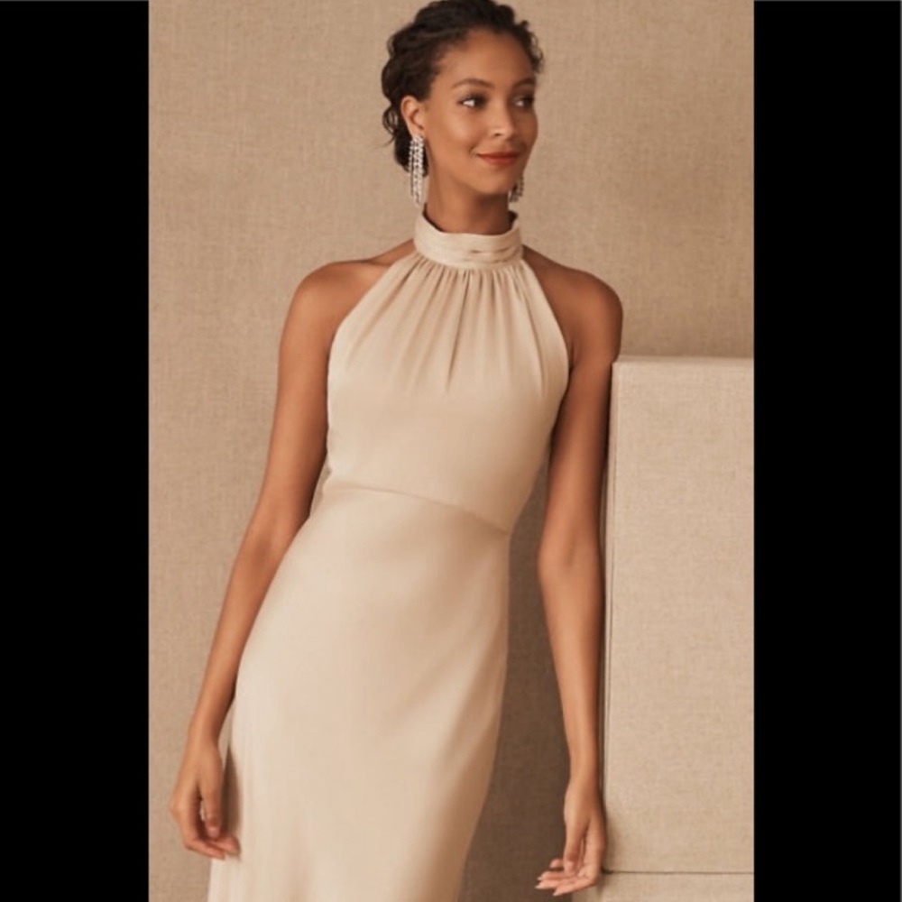 Sachin & Babi Esme High Neck Satin Dress